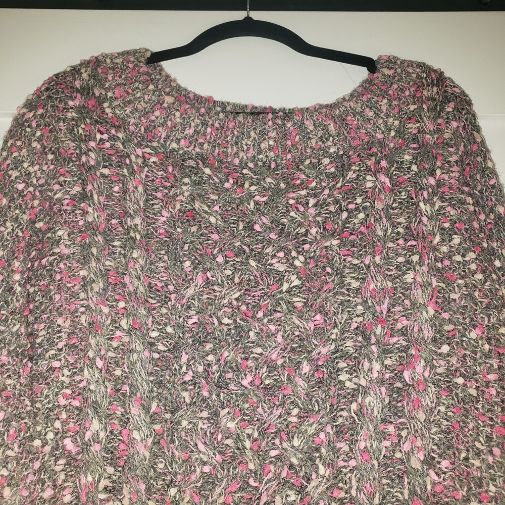 Kori America Women's Oversized Chunky Popcorn Knit Crewneck Sweater Sz XL/1XL 2X